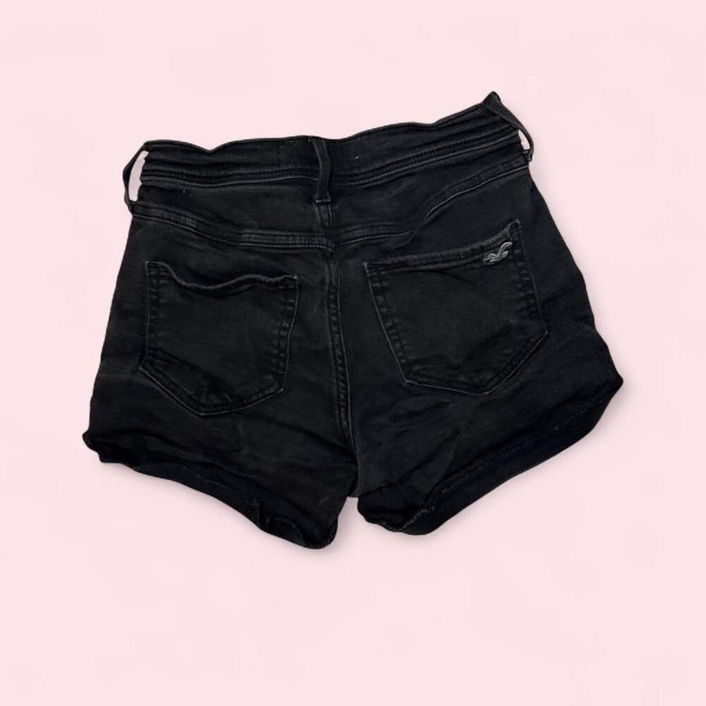 Y2k black hollister high rise short shorts summer beach surf coastal
